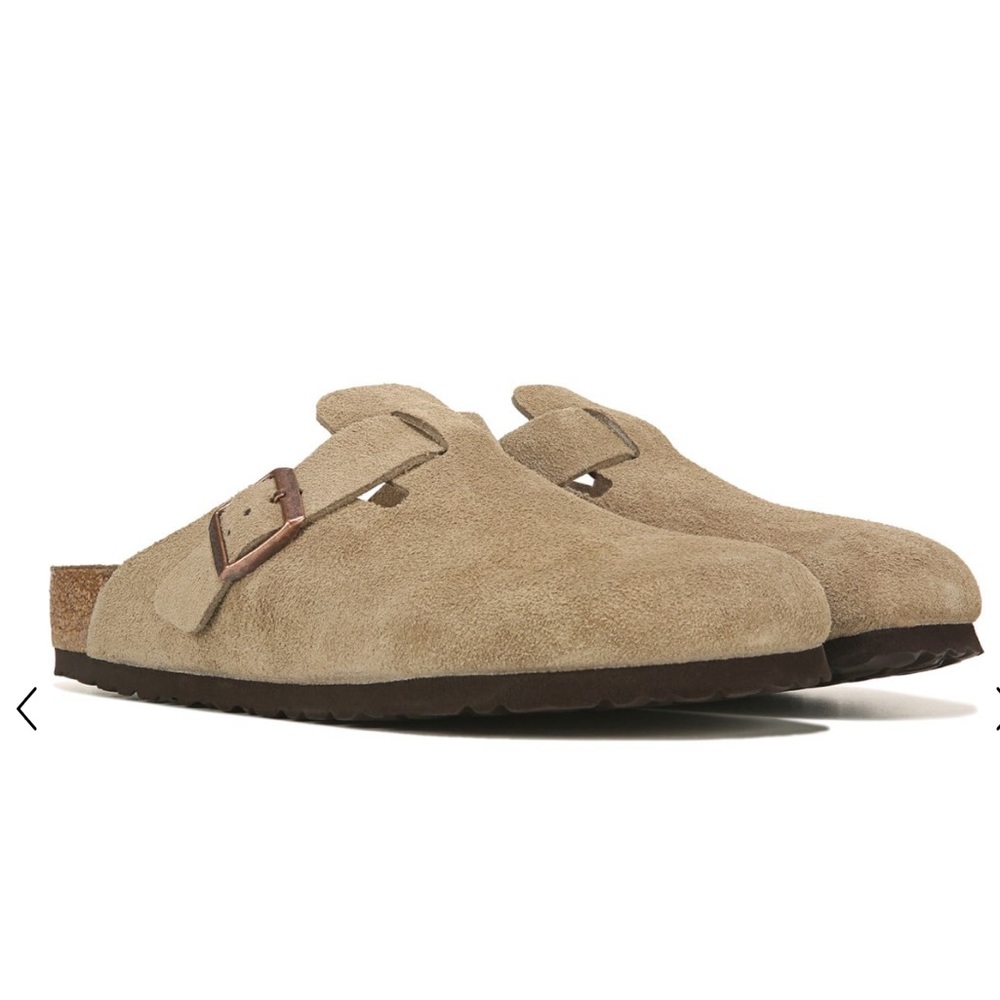 NWT old style taupe clogs brand new Birkenstocks shaggy leather